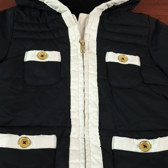 Gap Black and white puffer with fleece lining - Picture 3 of 9